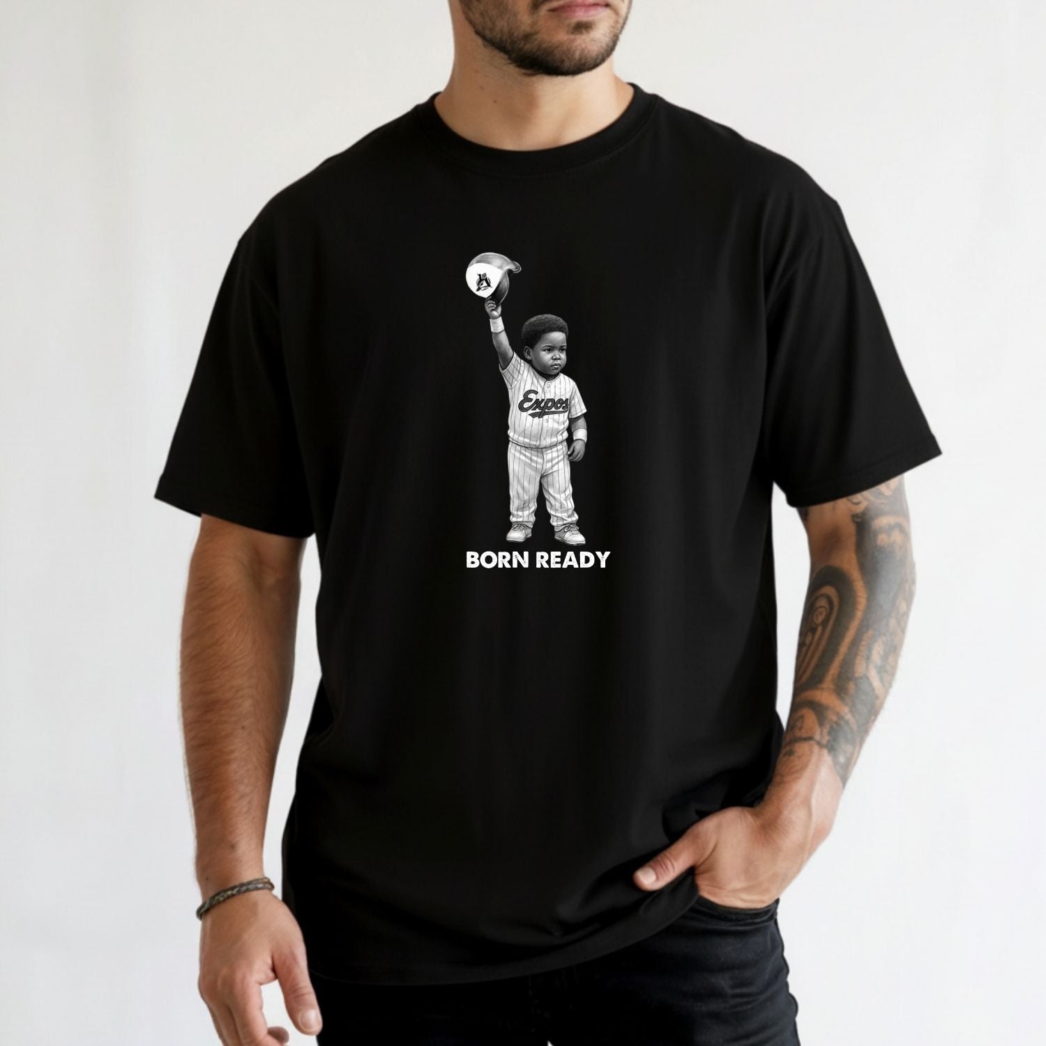 Born Ready Sports Tee – Retro Vladdy Baseball Fan Graphic Shirt
