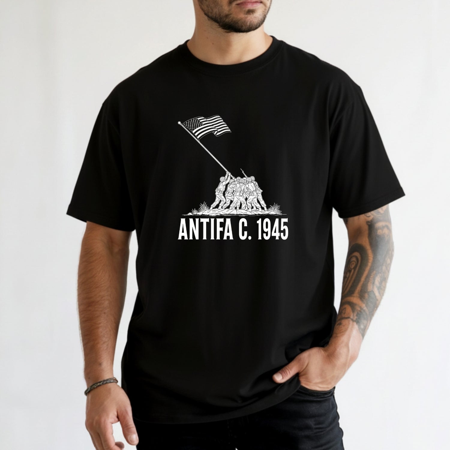 1945 Heritage Tee – Vintage Patriotic Shirt – Freedom & Unity Graphic Design