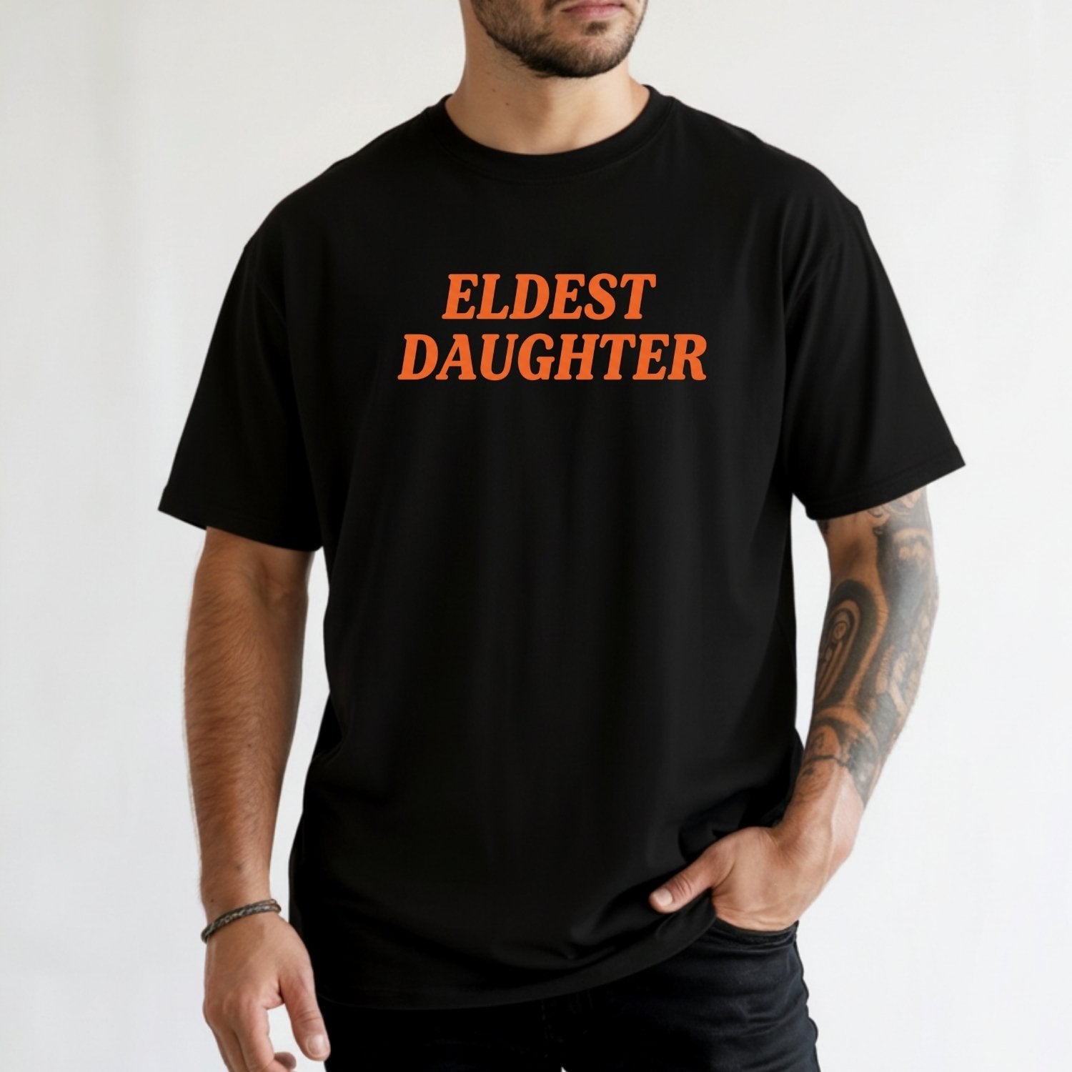 Retro Eldest Daughter Tee – Funny Aesthetic Graphic Shirt