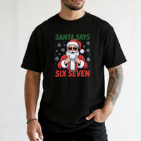 Funny Santa Says Six Seven T-Shirt – Christmas Meme Graphic Tee