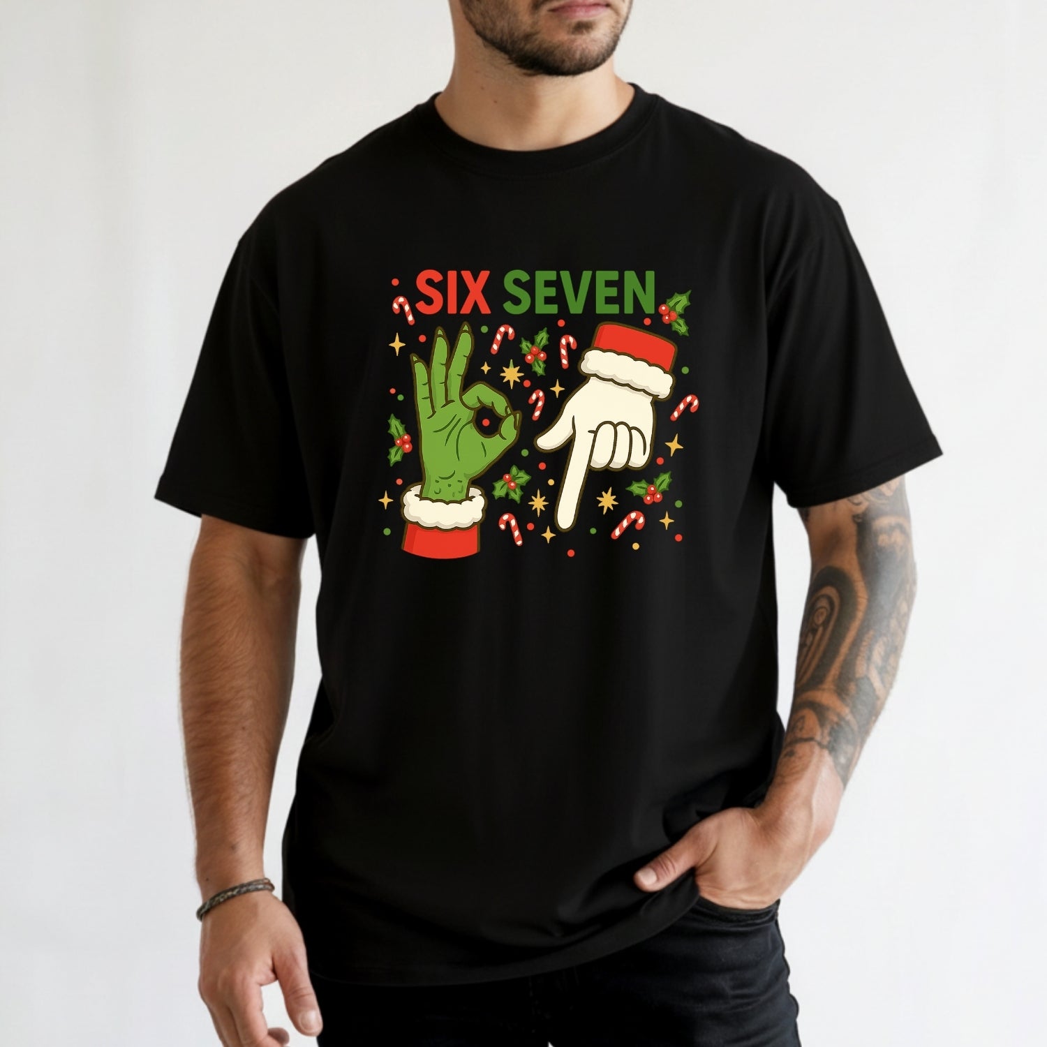 6 7 Meme Christmas Tee – Funny Santa Holiday Graphic Shirt