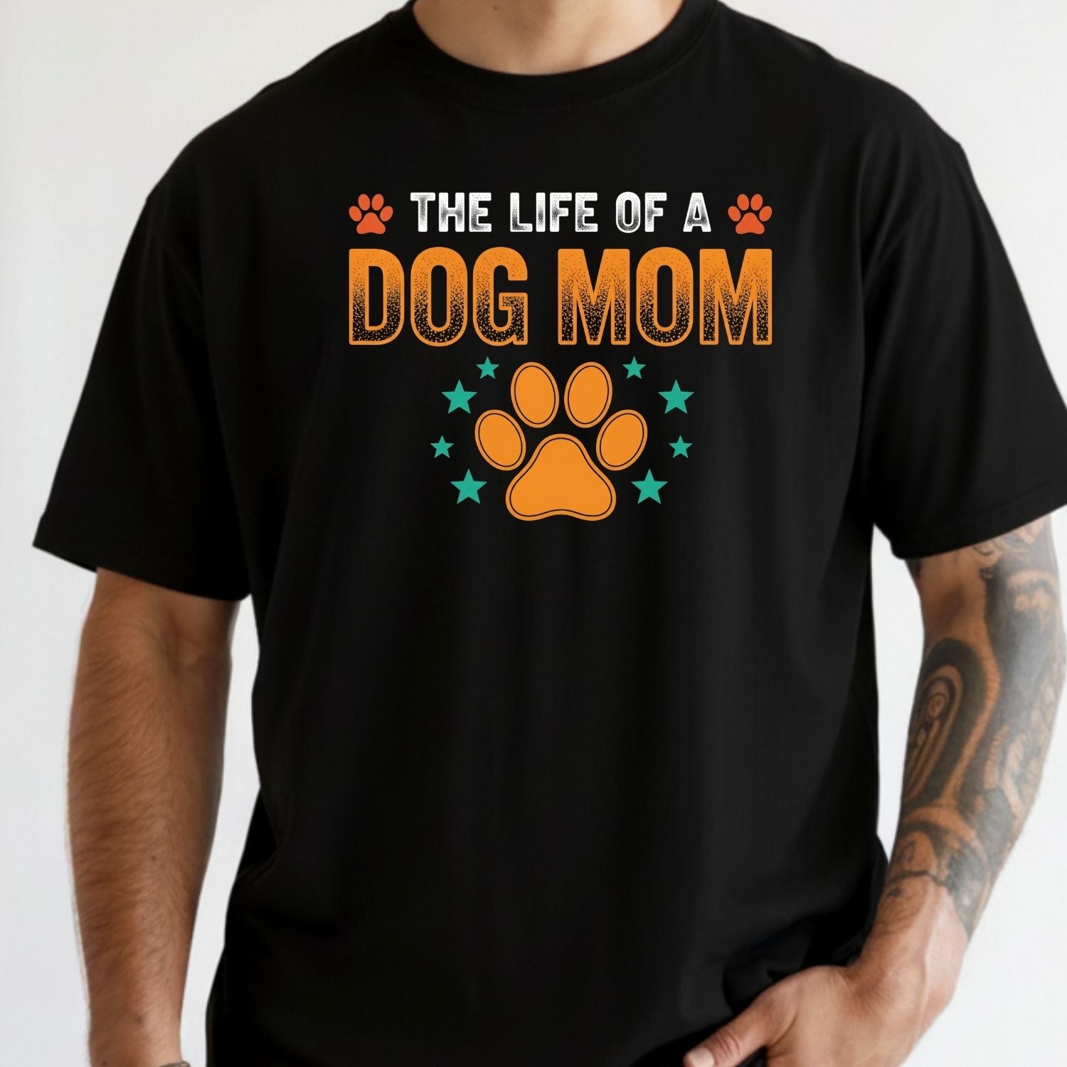 The Life of a Dog Mom Shirt - Dog Mom Showgirl Tee - Cute Dog Mama Graphic T-Shirt