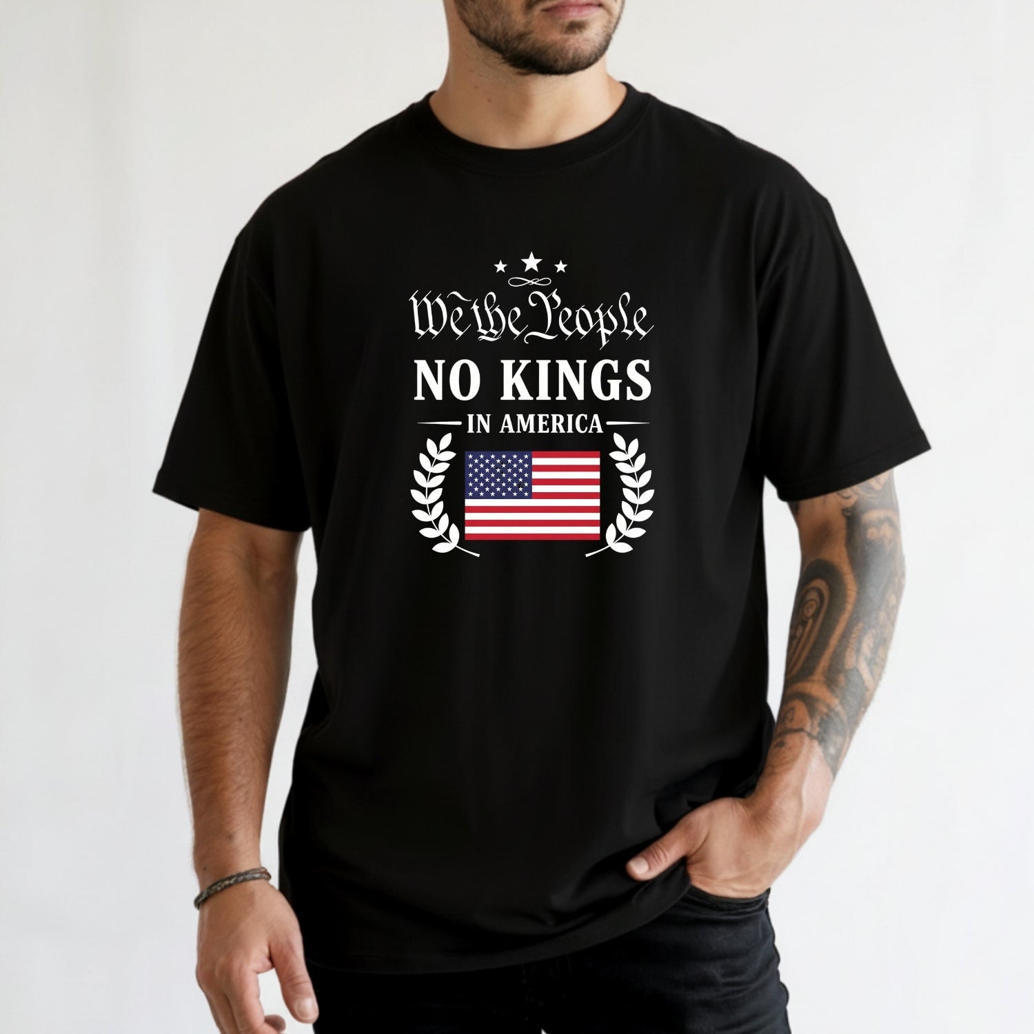 No Kings in America Tee – Liberty & Democracy Statement T-Shirt