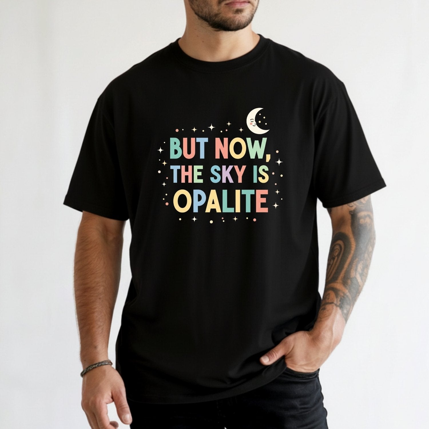 Opalite Showgirl Graphic Tee – Poetic Romantic Pastel Shirt