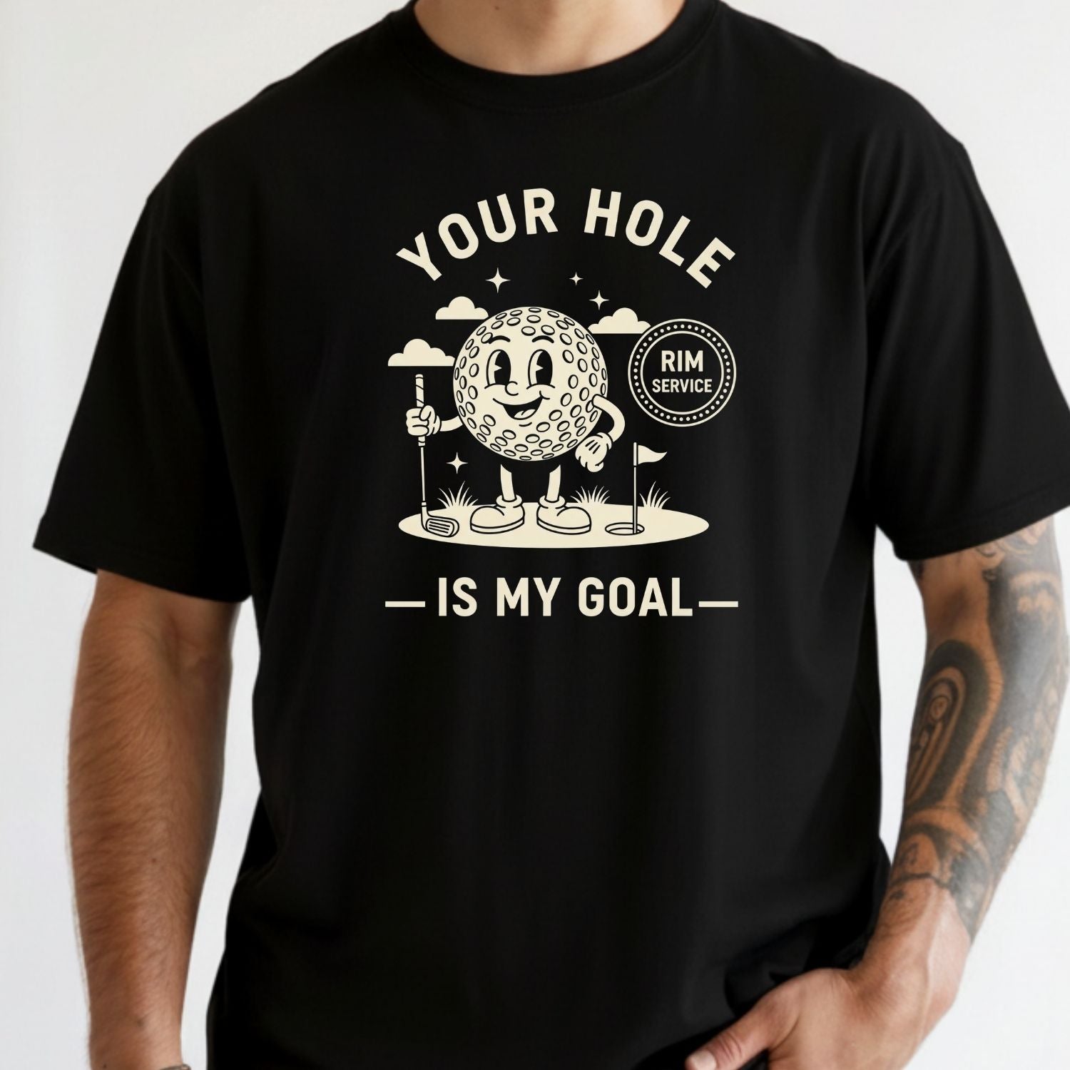 Funny Your Hole is My Goal T-Shirt - Inappropriate Humor Tee - Golf Gift Shirt for Men and Women