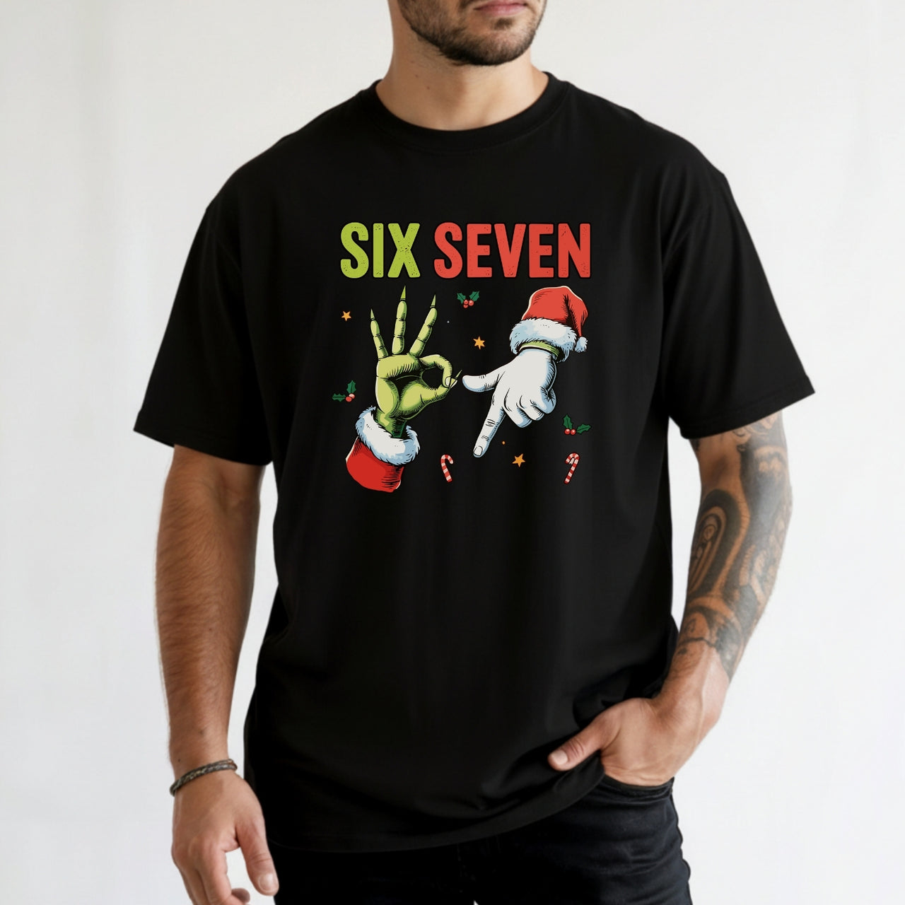 Six Seven Christmas Shirt – Funny Holiday Meme Graphic Tee