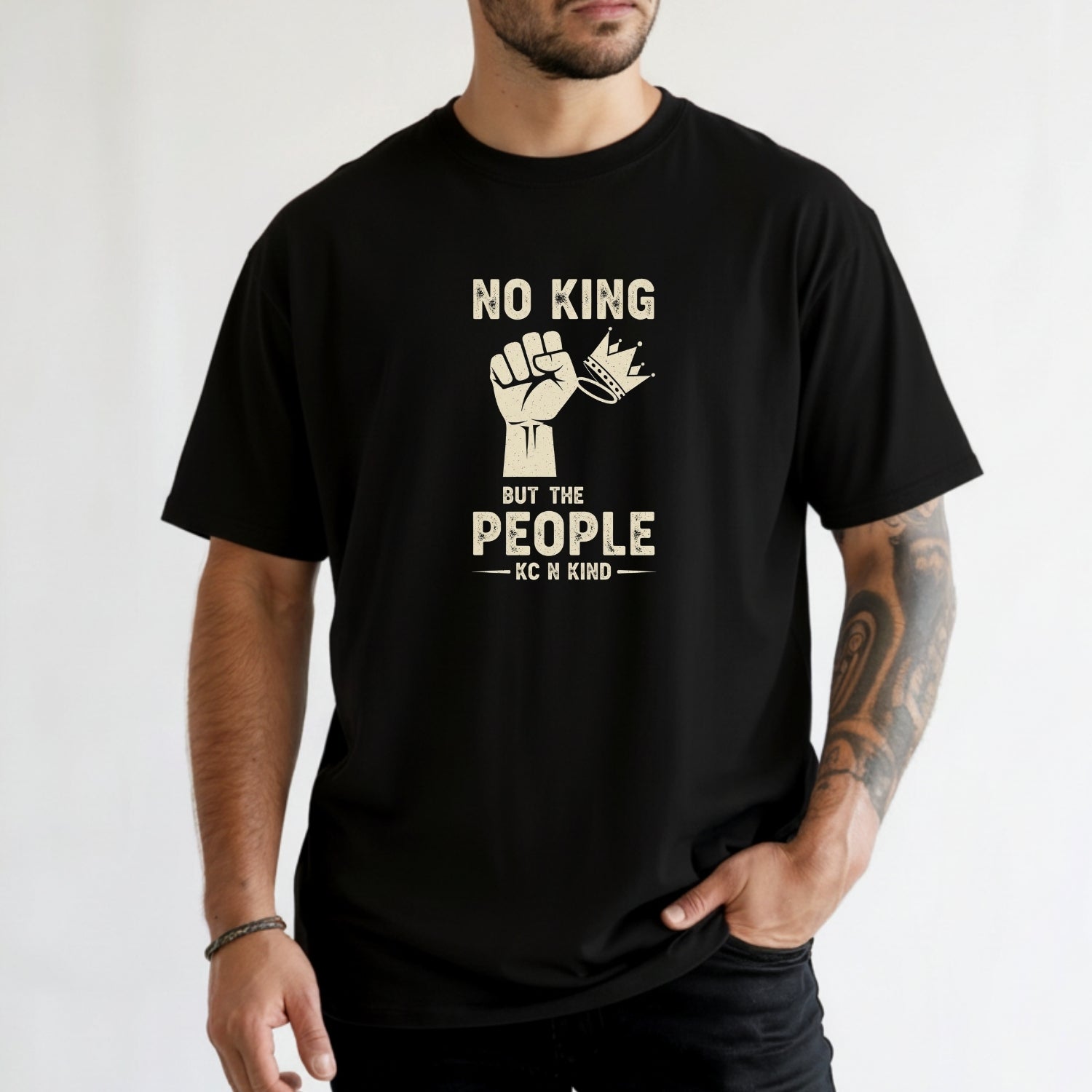No King But The People Unisex Protest T-Shirt – Freedom and Unity Tee