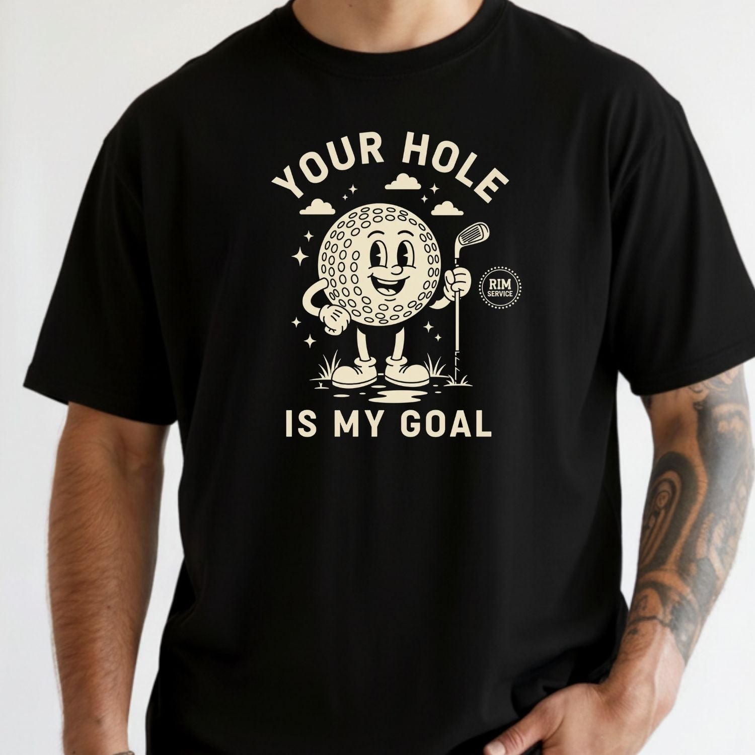 Your Hole is My Goal T-Shirt - Funny Adult Humor Tee - Unhinged Golf Graphic Shirt