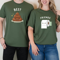 Best Friends Girl Poop Letter Matching T-Shirts For Besties