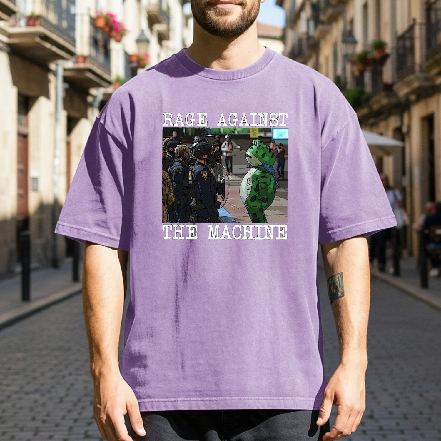 Portland Frog Protest Shirt – Vintage Activist-Inspired Graphic Tee