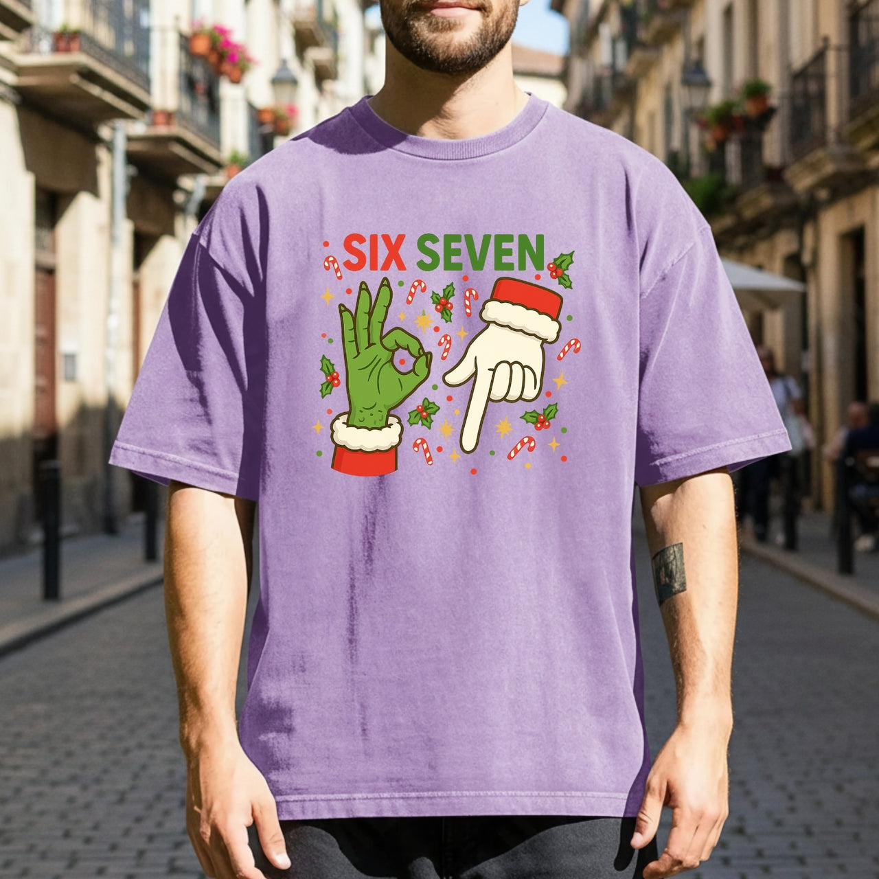 6 7 Meme Christmas Tee – Funny Santa Holiday Graphic Shirt