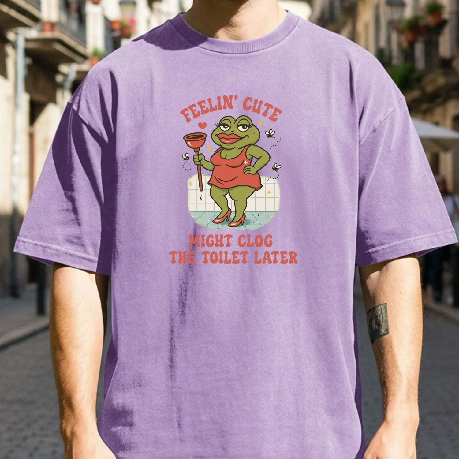 Funny Shirt Swap T-Shirt - Feeling Cute Might Clog the Toilet Later - Embarrassing Humor Tee