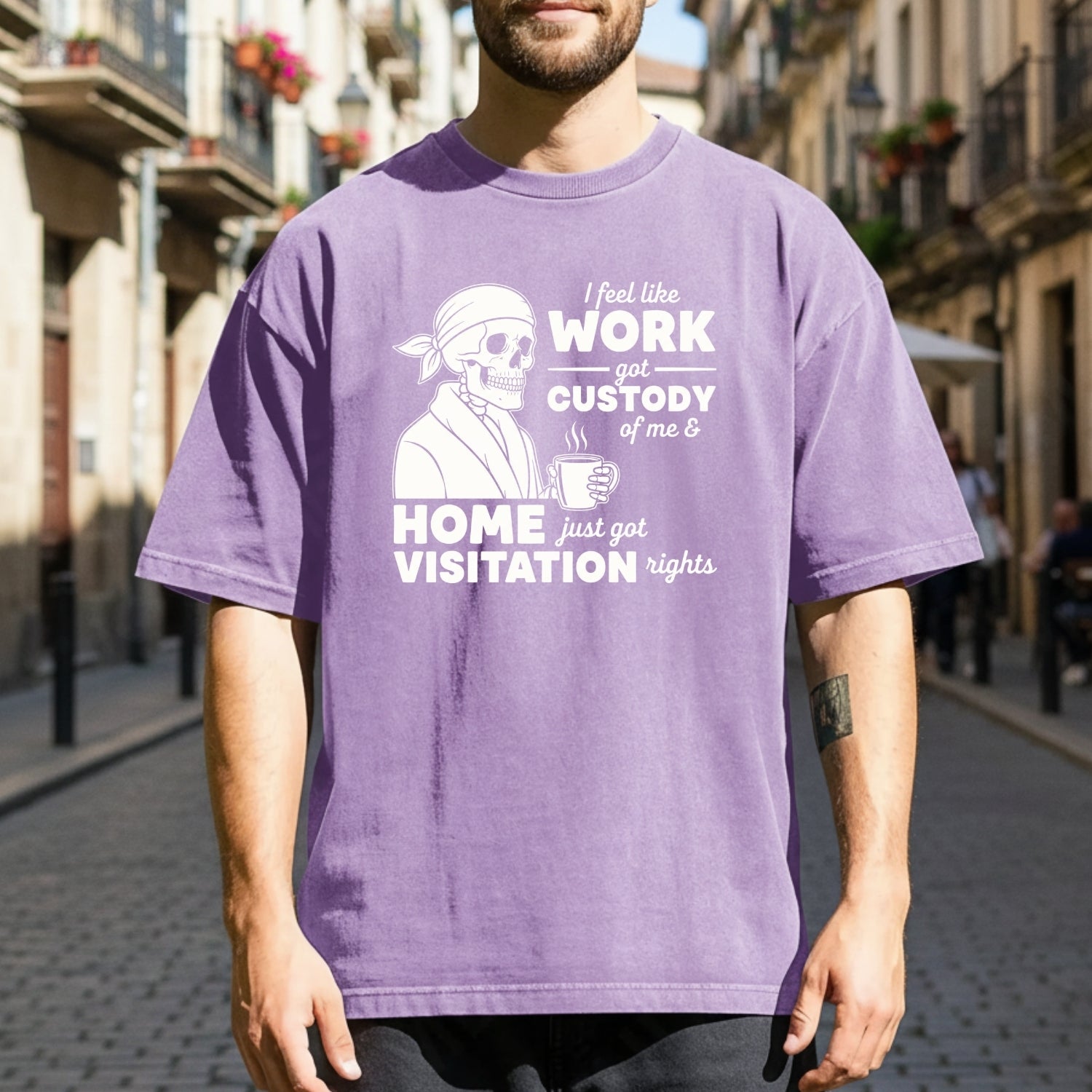 I Feel Like Work Got Custody of Me Shirt – Funny Office Humor Tee – Work Life Balance Graphic Top