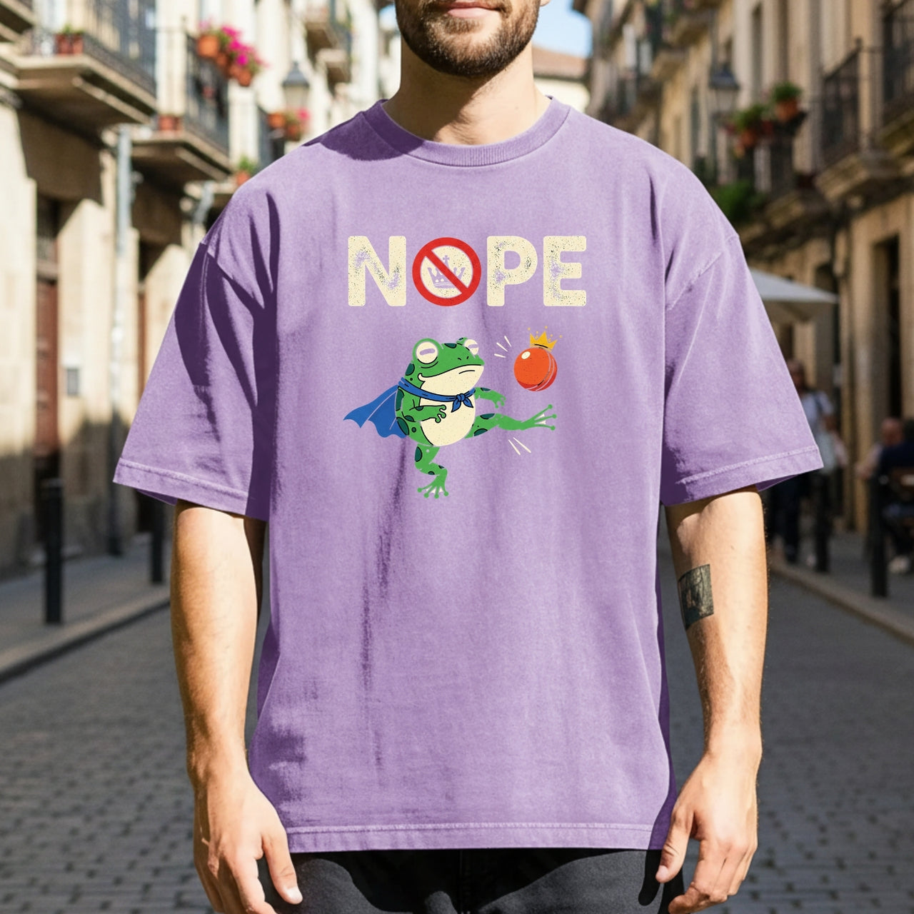 Portland Frog NOPE Meme Tee – Funny Rebellious Unisex Graphic Shirt