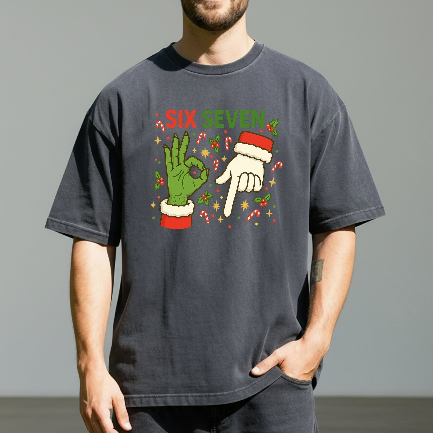 6 7 Meme Christmas Tee – Funny Santa Holiday Graphic Shirt