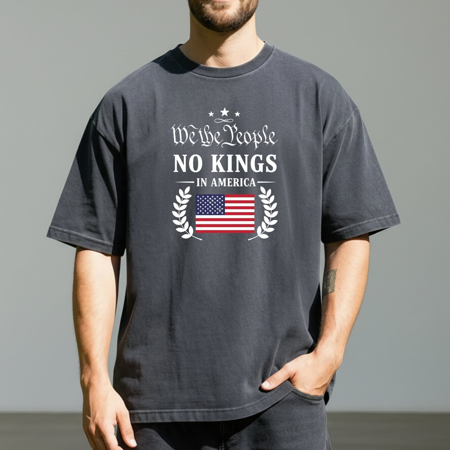 No Kings in America Tee – Liberty & Democracy Statement T-Shirt