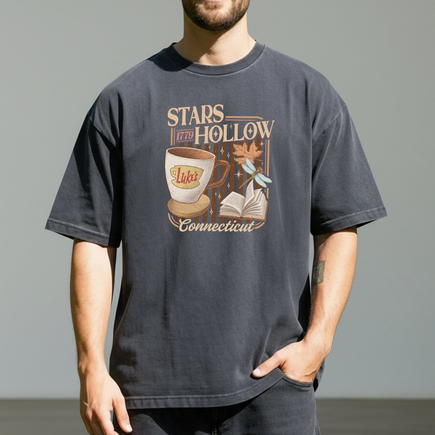 Stars Hollow Coffee Shop T-Shirt – Vintage Connecticut Tee – Retro Small Town Cafe Style