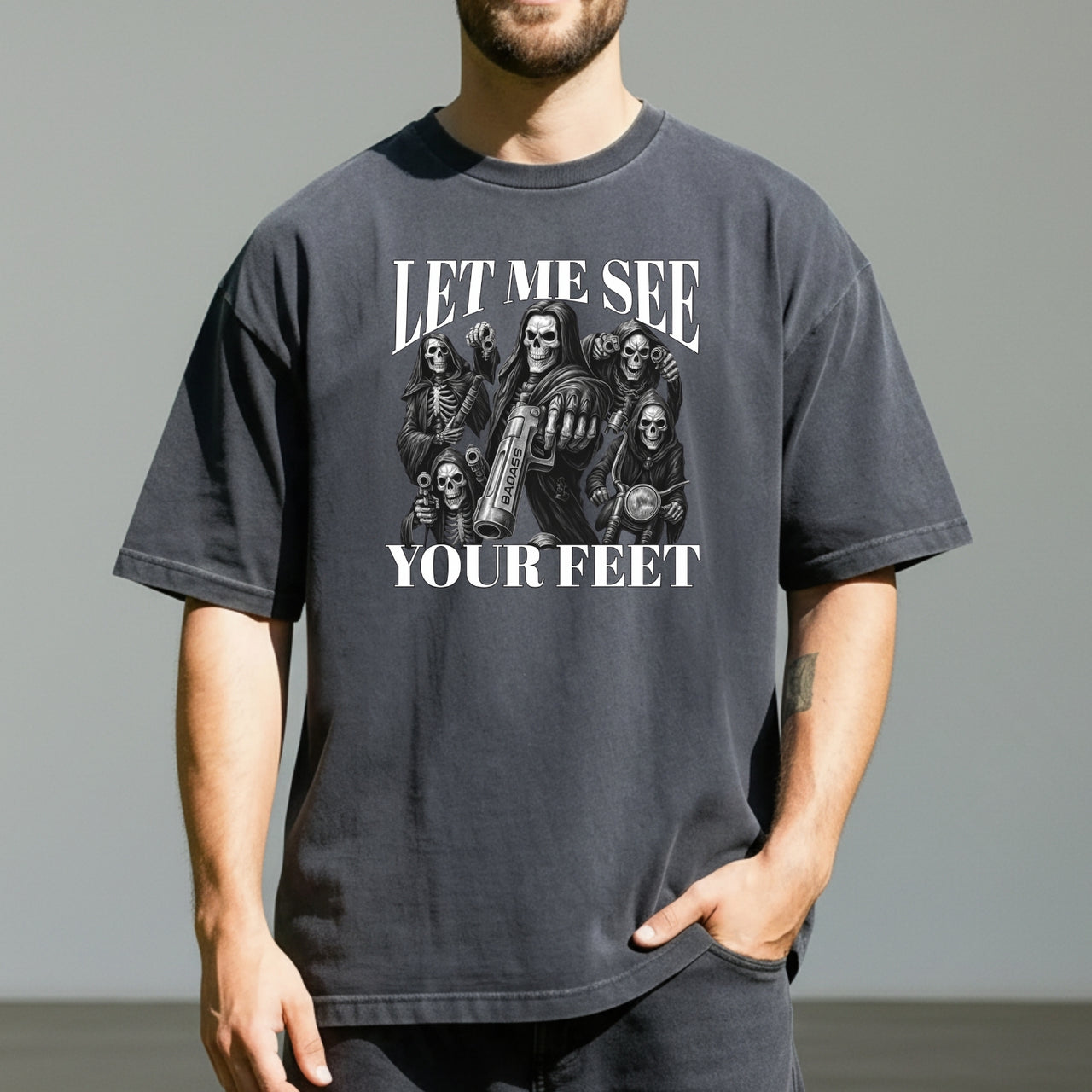 Let Me See Your Feet T-Shirt – Funny Awkward Meme Tee – Silly Internet Humor