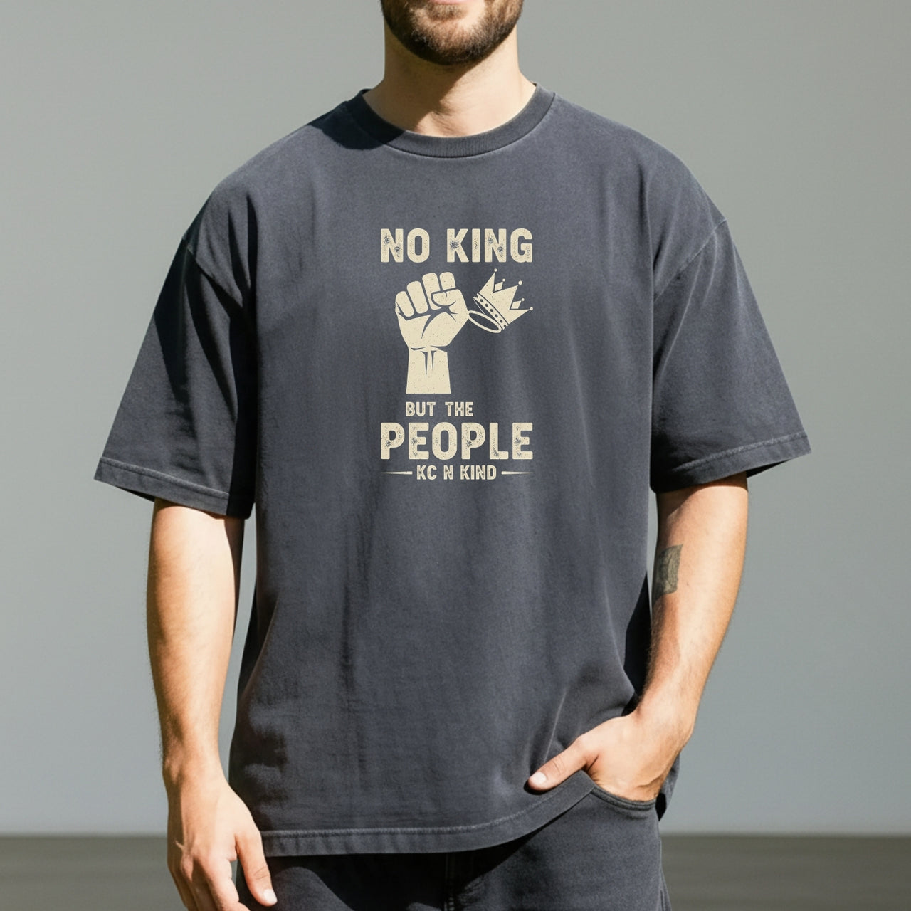 No King But The People Unisex Protest T-Shirt – Freedom and Unity Tee