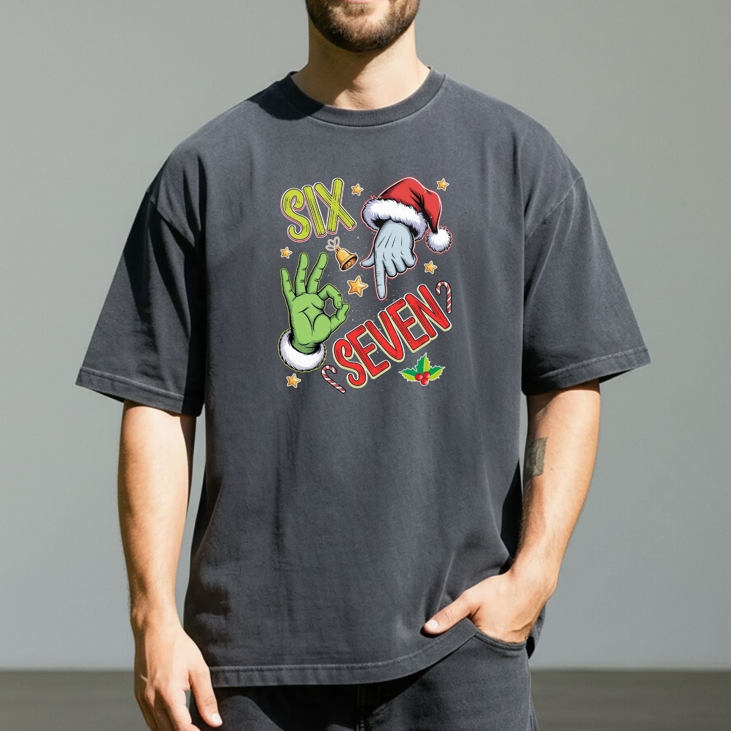 6 7 Christmas T-Shirt – Funny Santa Meme Holiday Tee