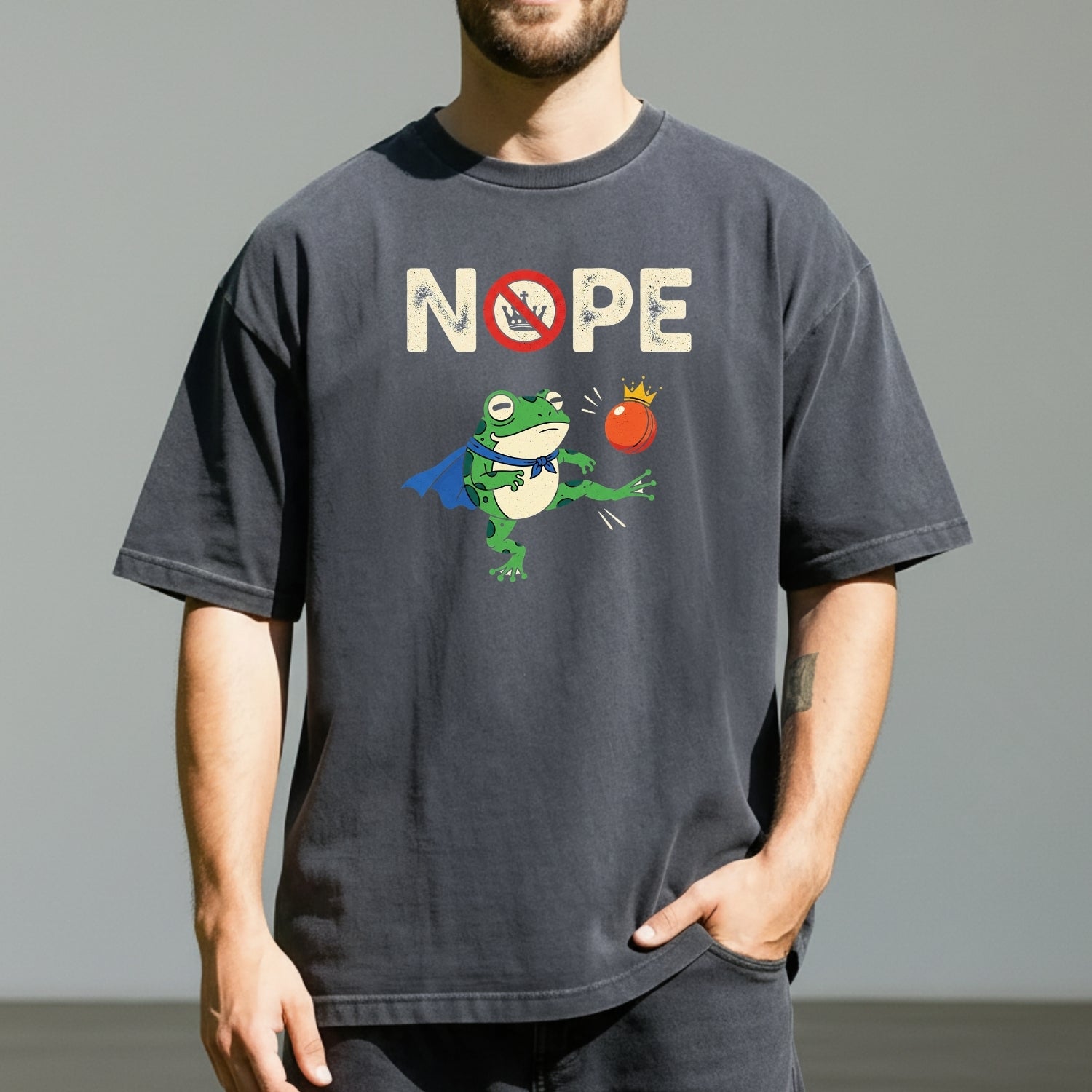 Portland Frog NOPE Meme Tee – Funny Rebellious Unisex Graphic Shirt