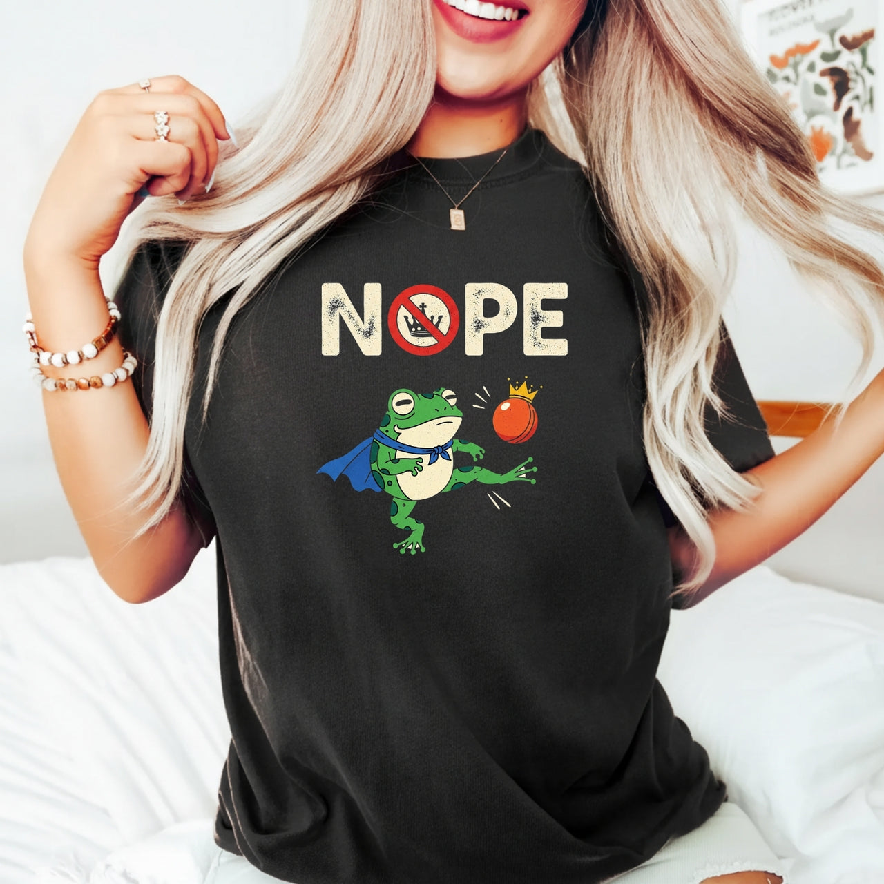 Portland Frog NOPE Meme Tee – Funny Rebellious Unisex Graphic Shirt