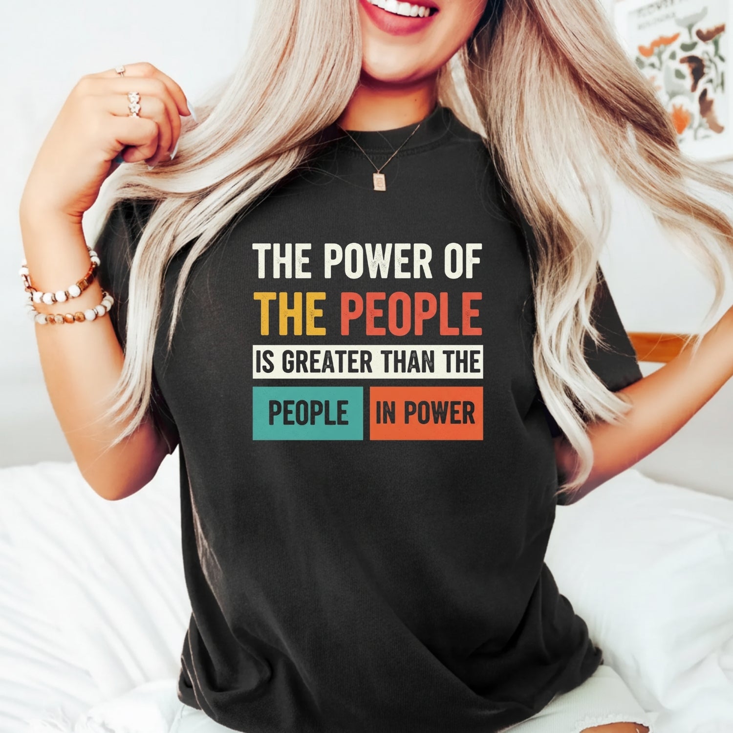 The Power of the People T-Shirt – Retro Comfort Graphic Tee – Freedom & Solidarity Top