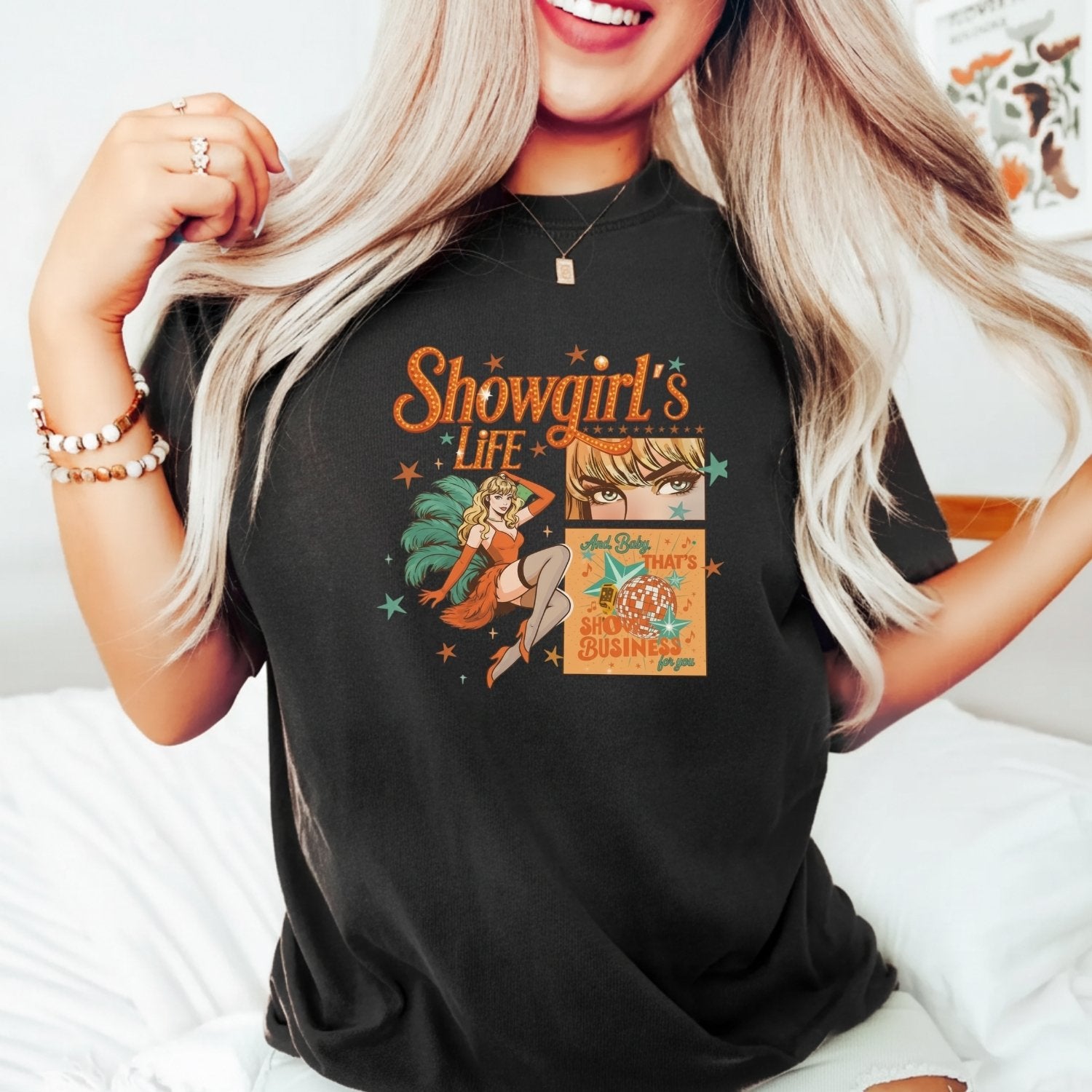 Showgirl Life Era T-Shirt – Vintage Aesthetic Graphic Tee for Youth & Adults