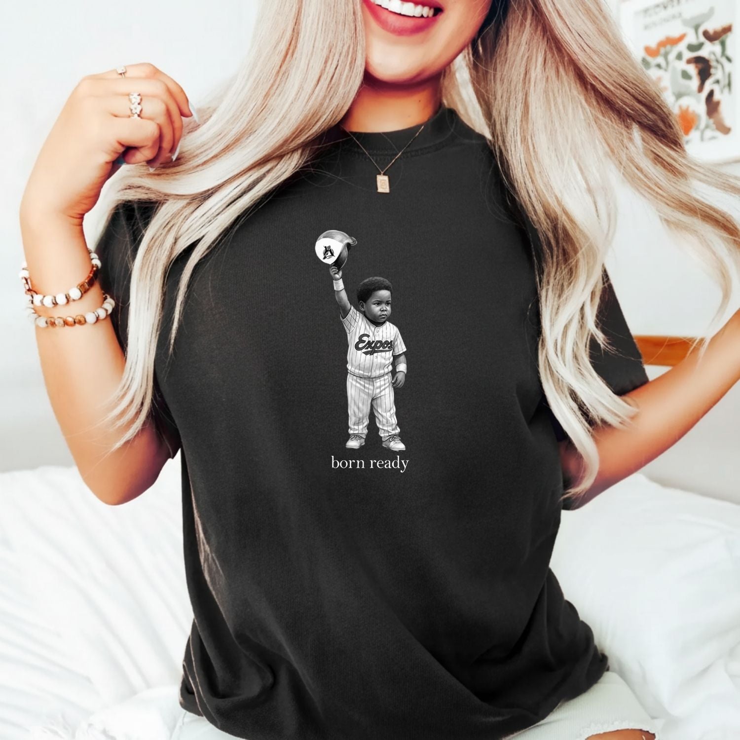 Born Ready Unisex Tee – Athletic Spirit Baseball Graphic Shirt