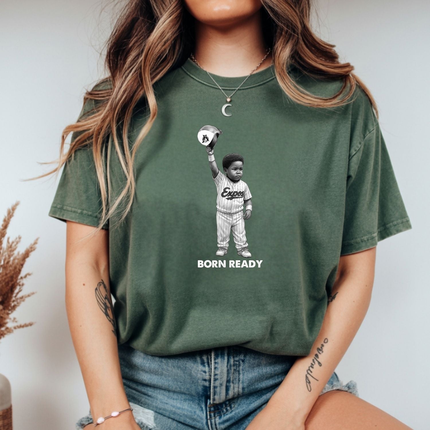 Born Ready Sports Tee – Retro Vladdy Baseball Fan Graphic Shirt