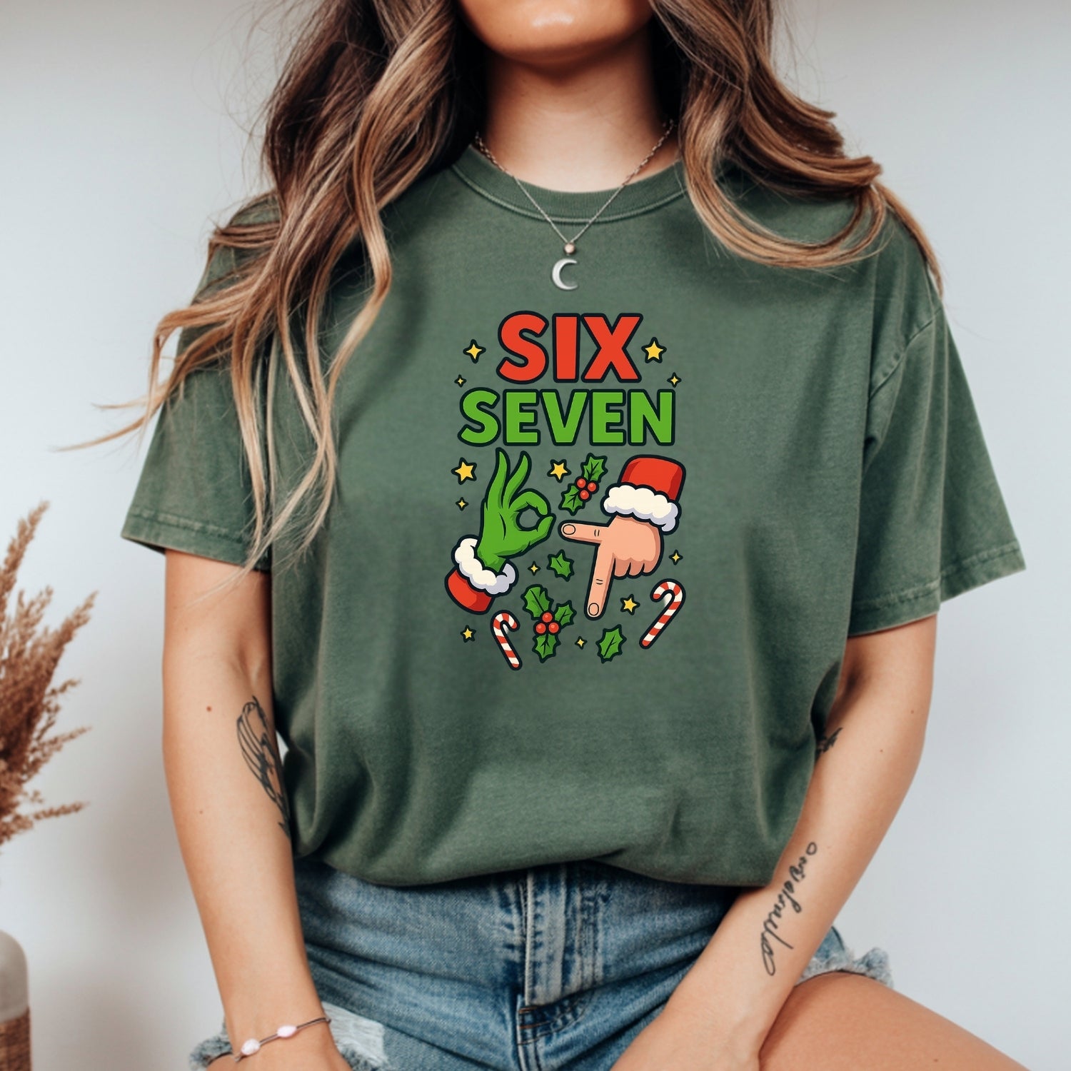 Santa Meme T-Shirt – Six Seven Holiday Humor Graphic Tee