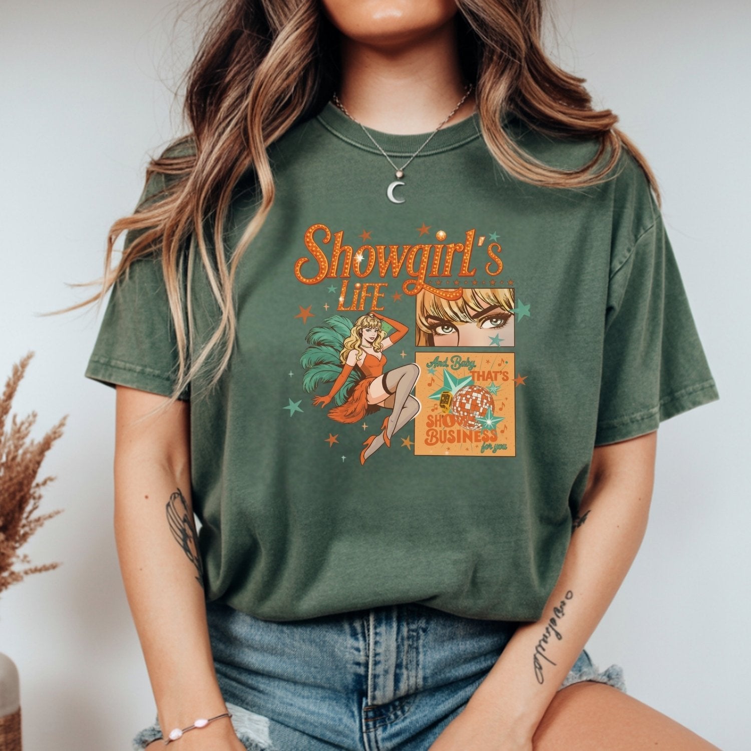 Showgirl Life Era T-Shirt – Vintage Aesthetic Graphic Tee for Youth & Adults