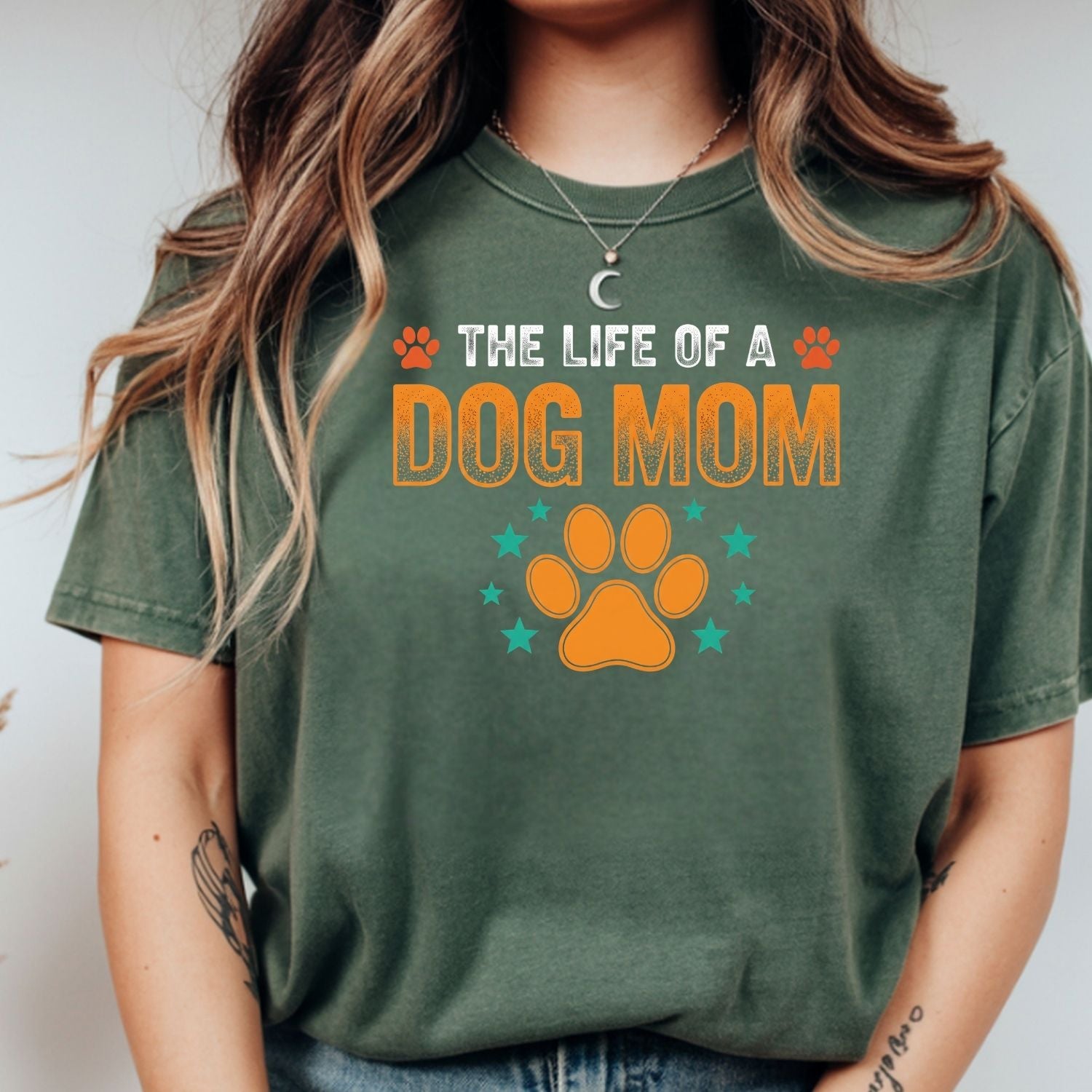 The Life of a Dog Mom Shirt - Dog Mom Showgirl Tee - Cute Dog Mama Graphic T-Shirt