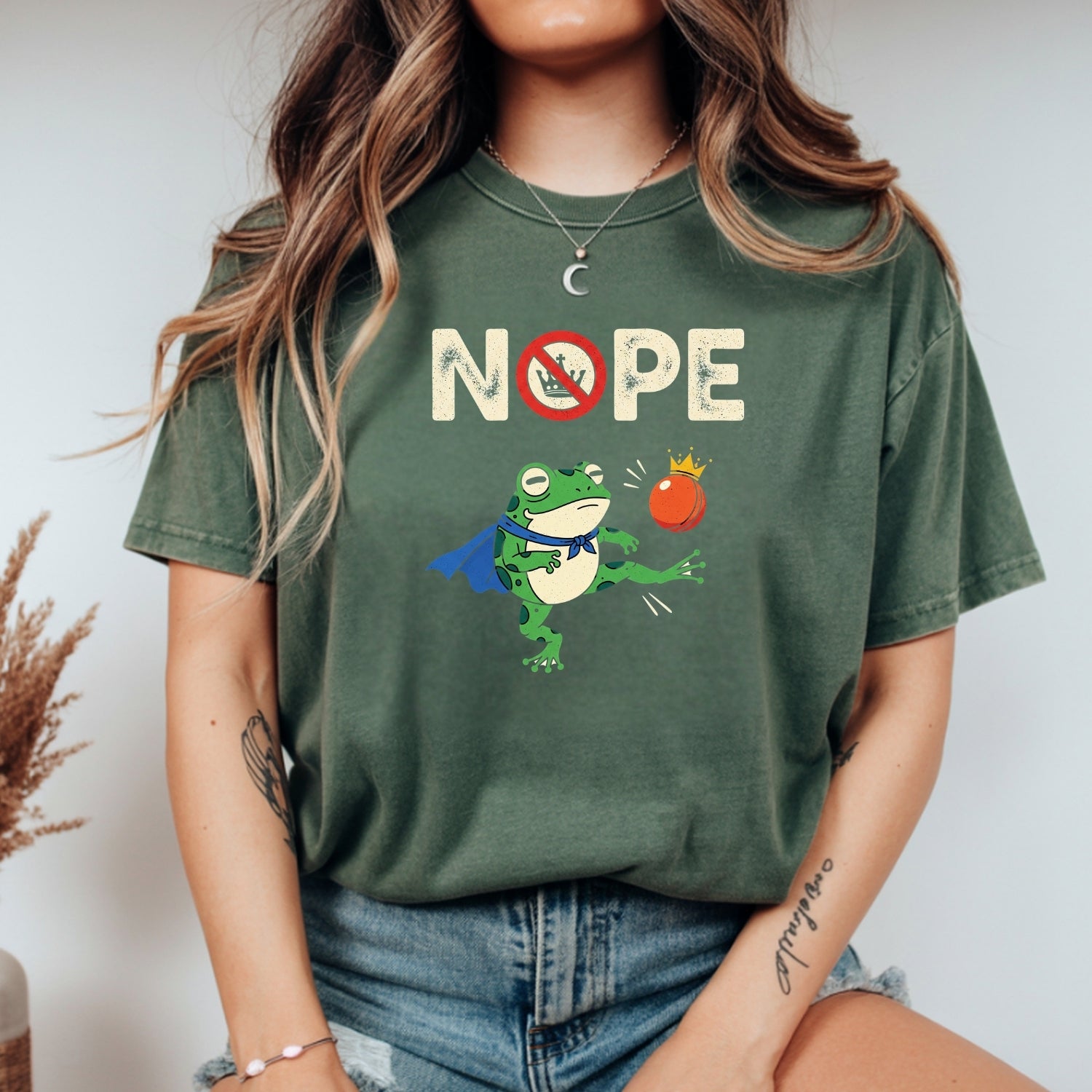 Portland Frog NOPE Meme Tee – Funny Rebellious Unisex Graphic Shirt