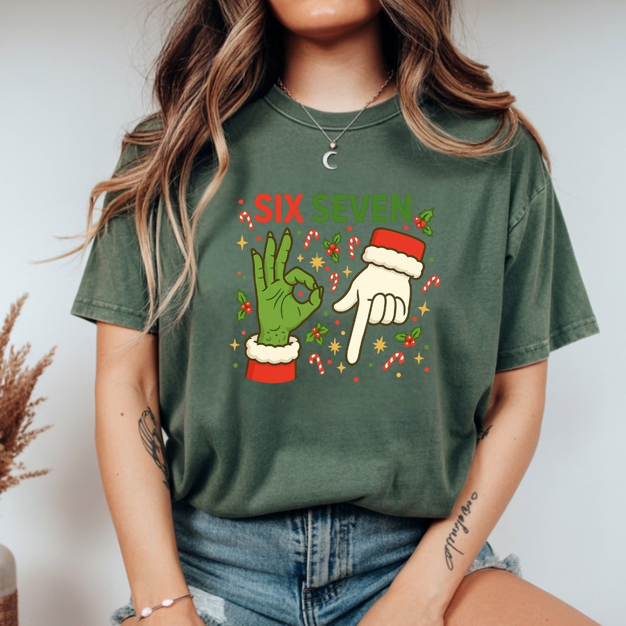 6 7 Meme Christmas Tee – Funny Santa Holiday Graphic Shirt