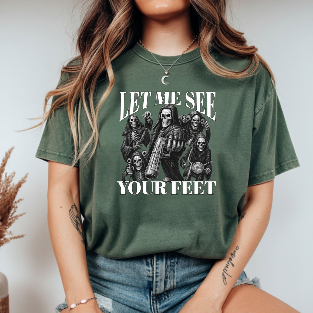 Let Me See Your Feet T-Shirt – Funny Awkward Meme Tee – Silly Internet Humor