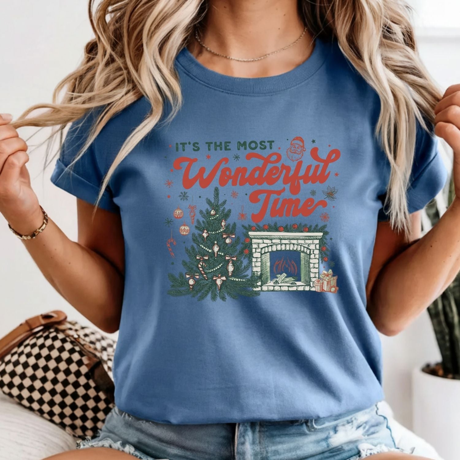 It’s The Most Wonderful Time T-Shirt - Christmas Holiday Tee - Festive Graphic Shirt for Adults