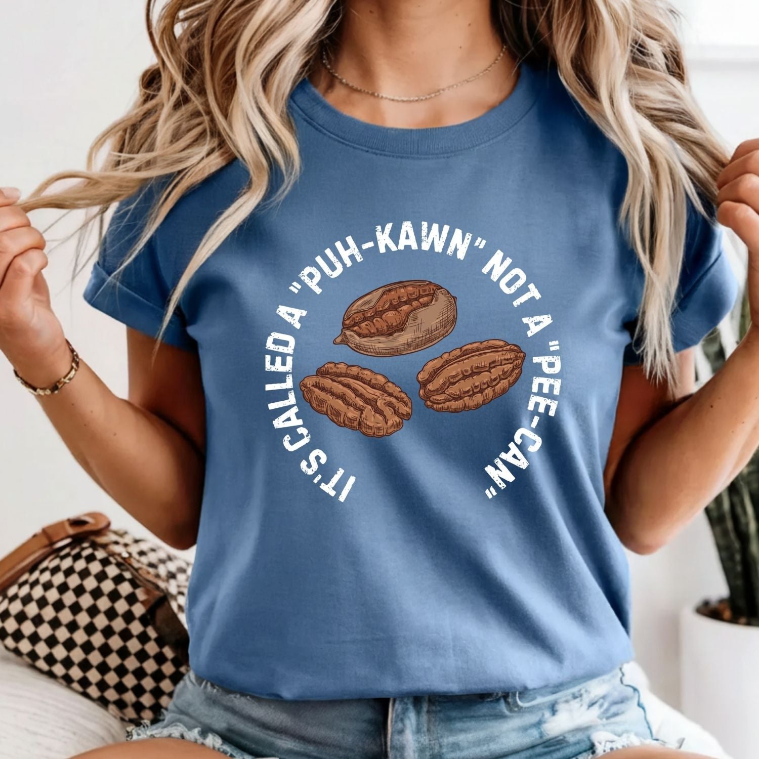 Puh-Kawn Not Pee-Can Shirt - Funny Pecan Pun T-Shirt - Sarcastic Southern Humor Tee