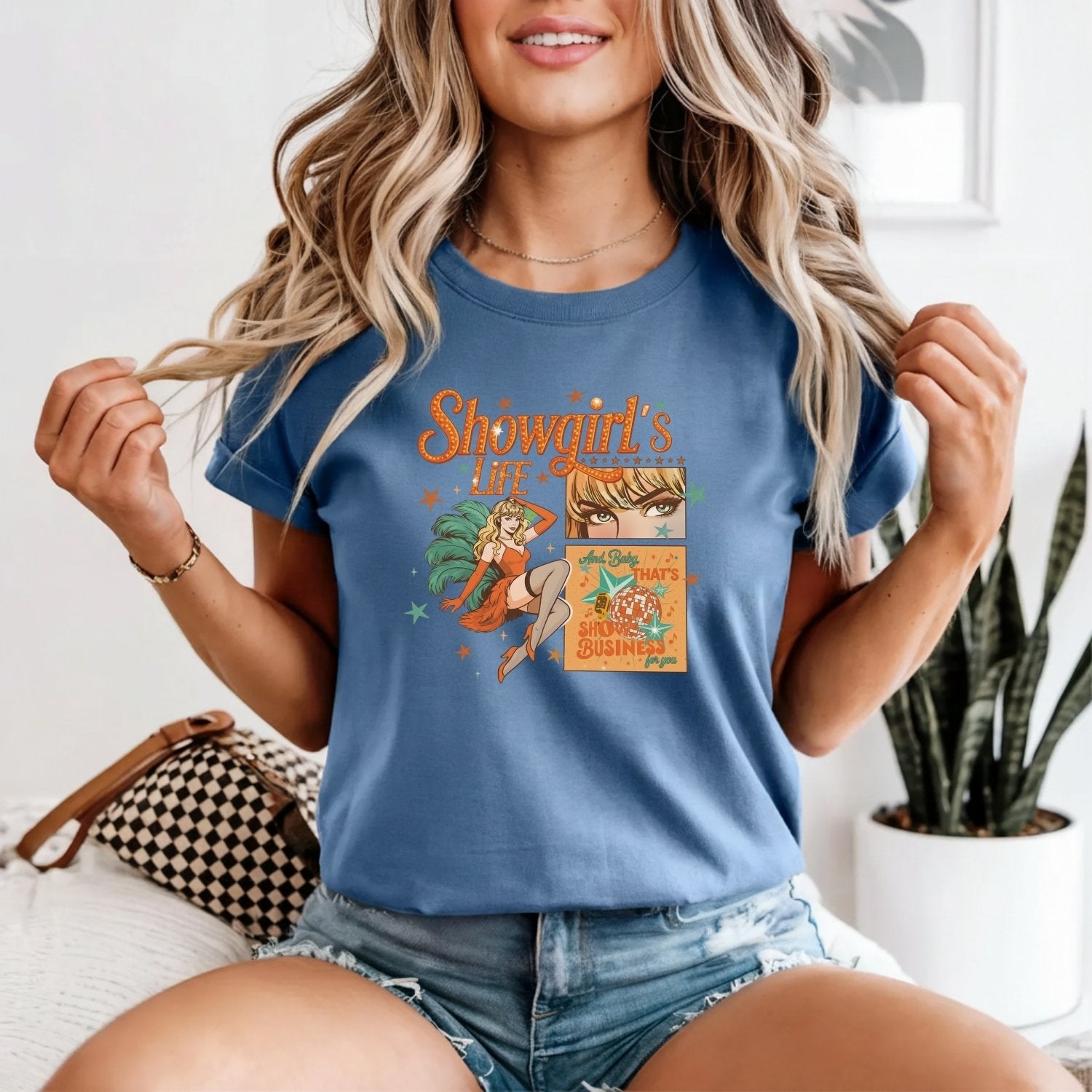 Showgirl Life Era T-Shirt – Vintage Aesthetic Graphic Tee for Youth & Adults