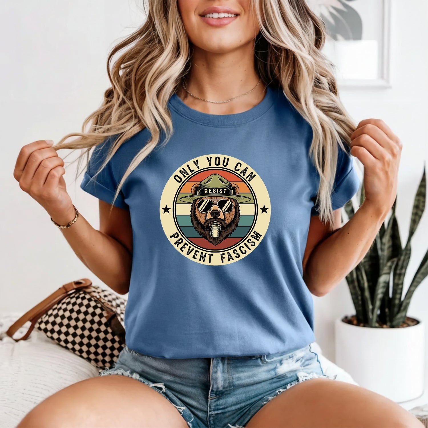 Retro Forest Ranger Bear T-Shirt – Funny Environmental Parody Tee – Vintage Nature Graphic