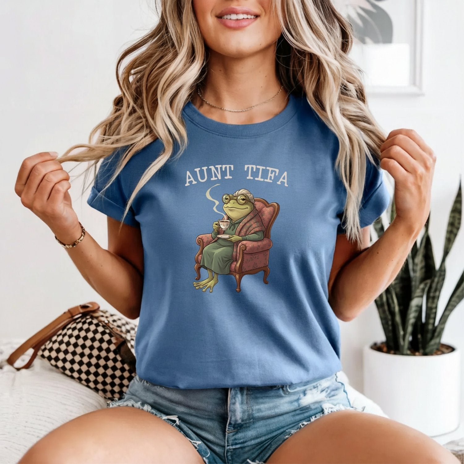 Aunt Tifa Frog T-Shirt – Funny Meme Graphic Tee