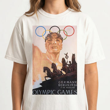 1936 Historic Games Inspired T-Shirt – Vintage Athletic Event Graphic Tee