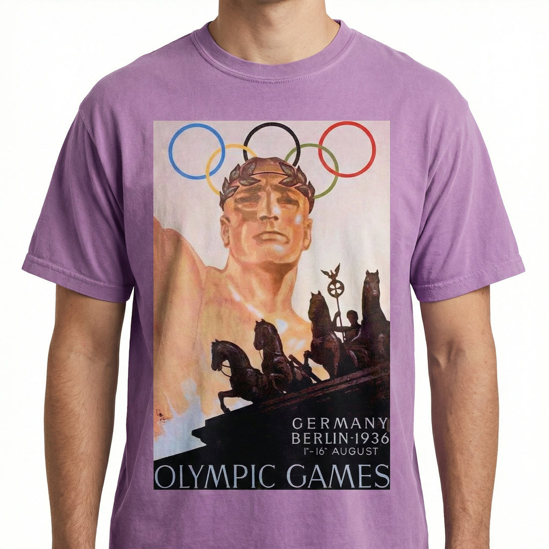 1936 Historic Games Inspired T-Shirt – Vintage Athletic Event Graphic Tee