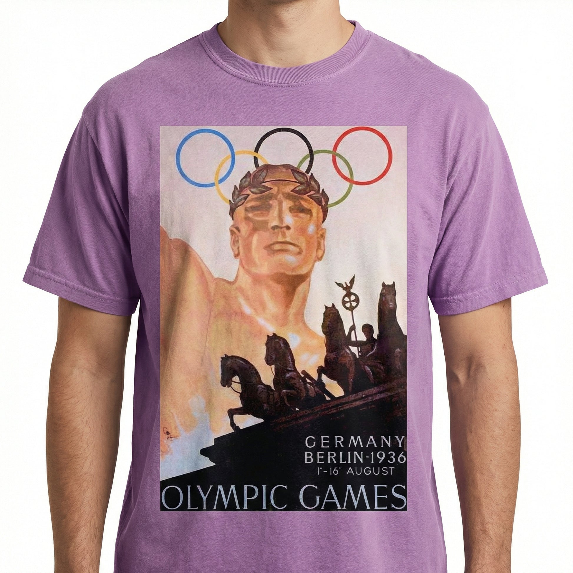 1936 Historic Games Inspired T-Shirt – Vintage Athletic Event Graphic Tee
