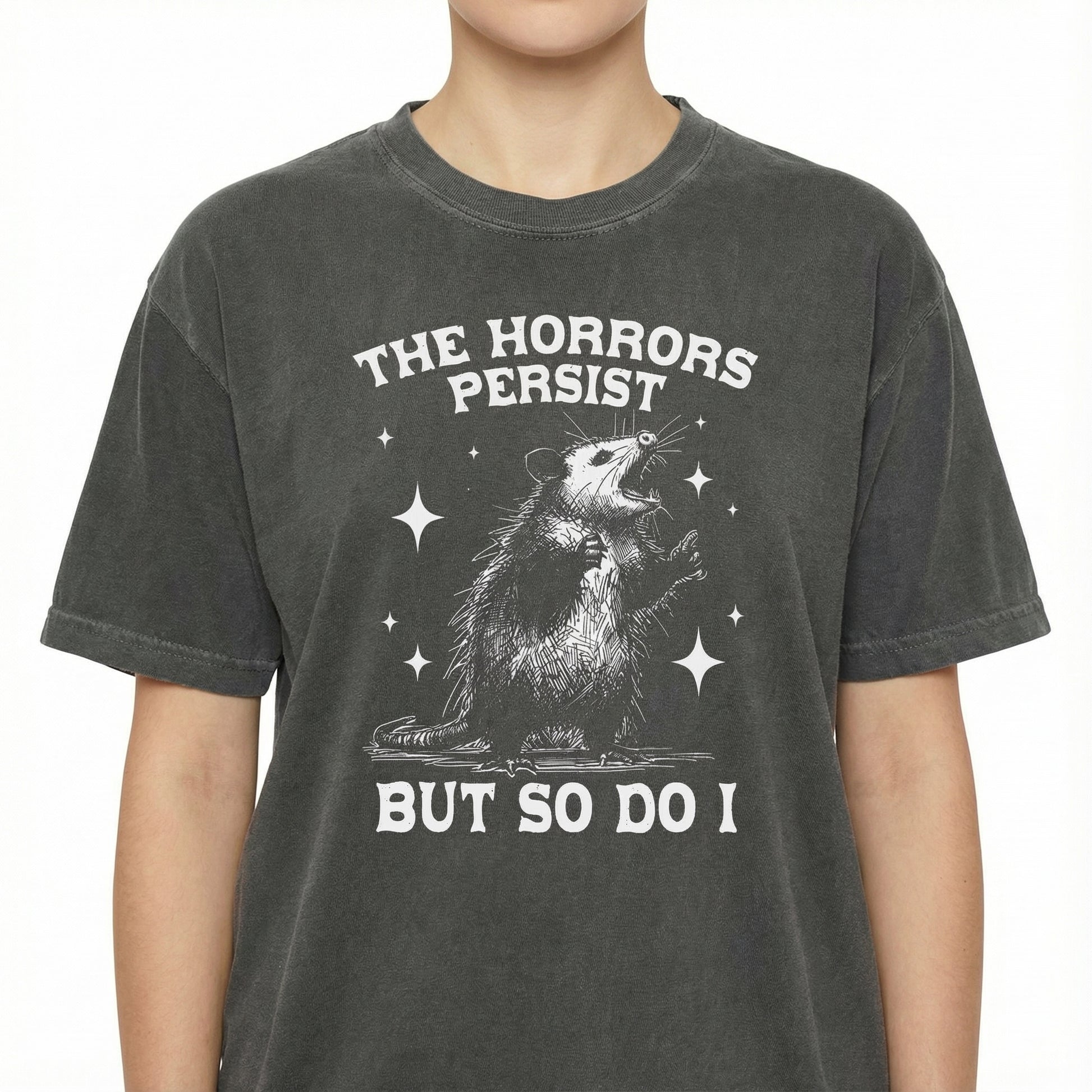 Retro Funny Possum Graphic T-Shirt - Vintage 90s Humor Tee
