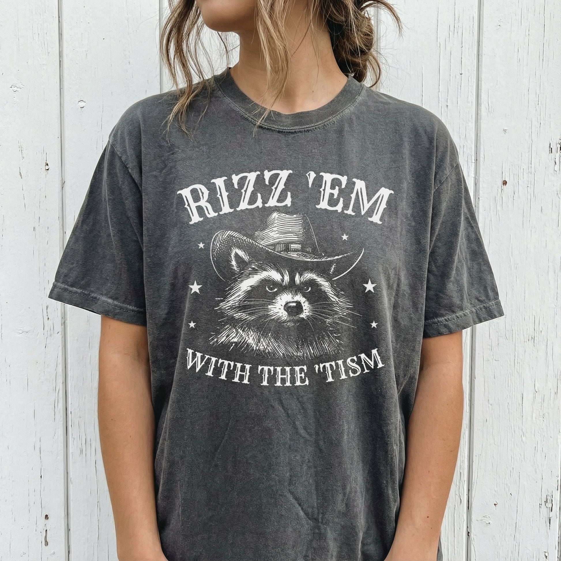 Retro Funny Raccoon Graphic T-Shirt - Vintage 90s Humor Tee