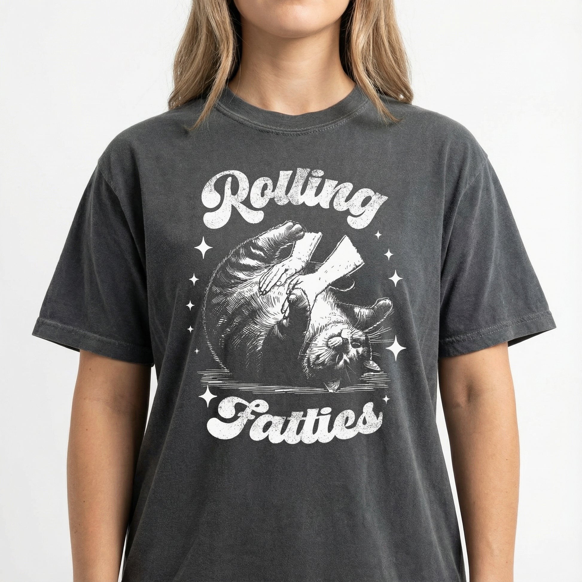 Retro Sarcastic Cat Graphic T-Shirt - Funny 90s Style Tee