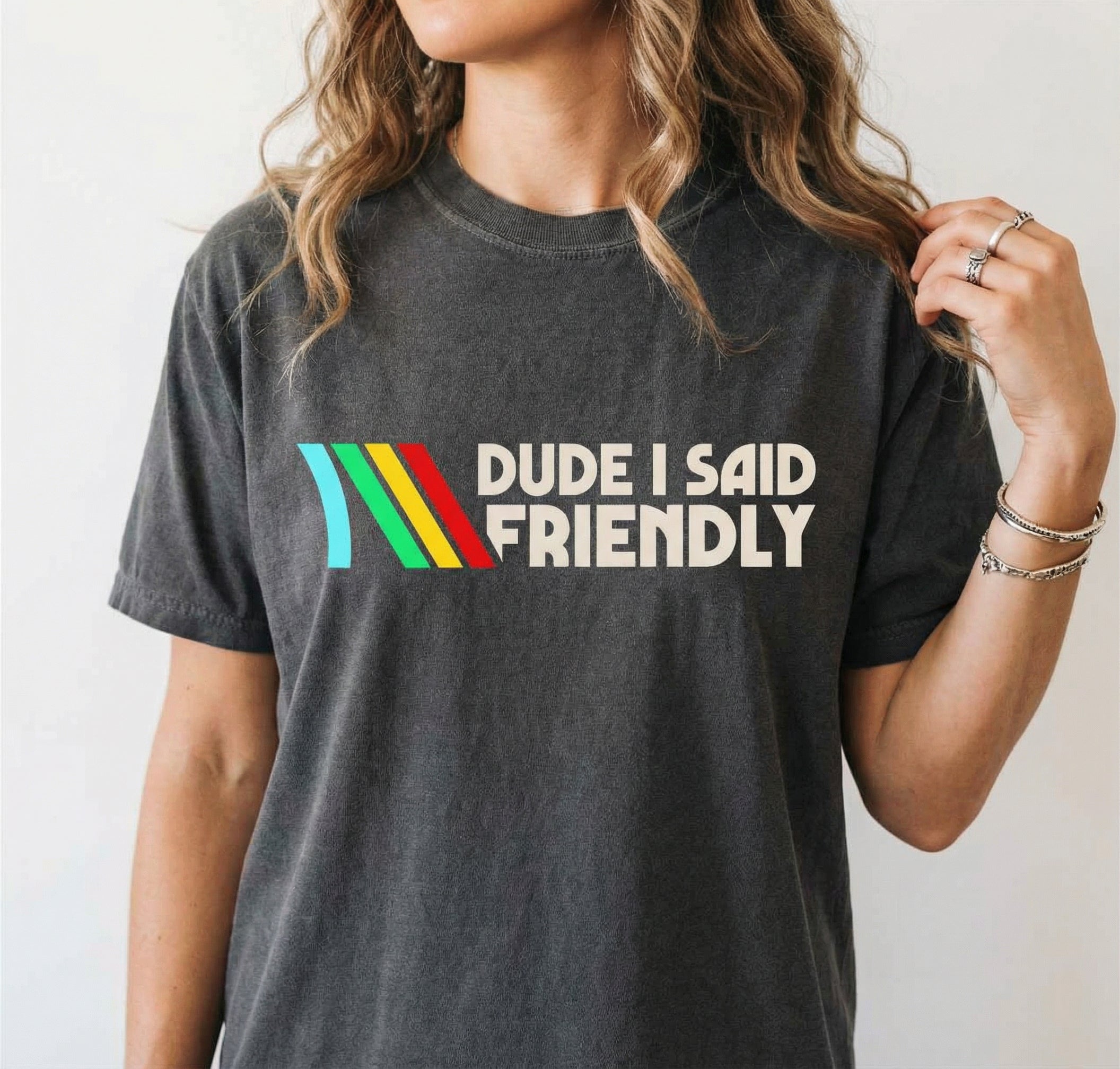 Friendly Rooster Graphic T-Shirt - Survival Gamer Humor Tee