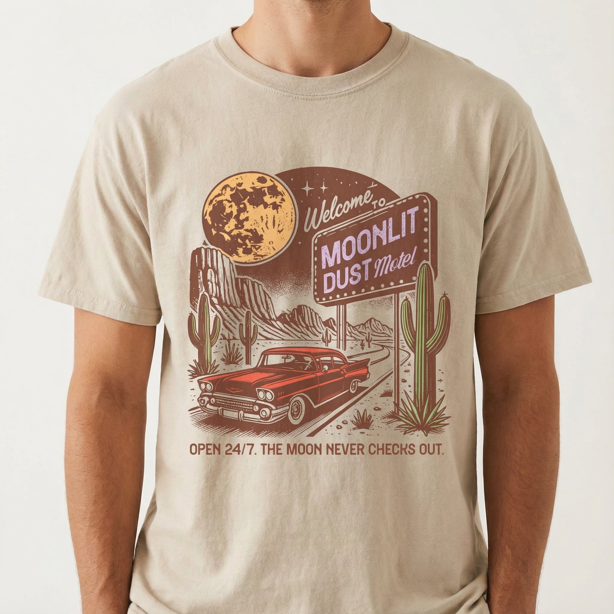 Retro Summer Desert Graphic T-Shirt - Vintage 90s Western Style Tee