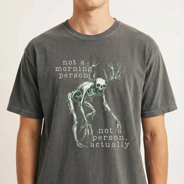 Wendigo Morning Person Graphic T-Shirt - Vintage Sarcastic Cryptid Tee